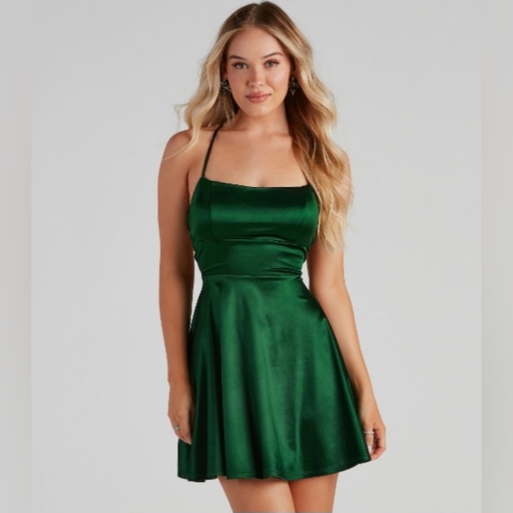 Windsor's "A Moment In Satin Skater Dress